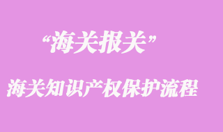 海關知識產(chǎn)權(quán)保護辦事流程