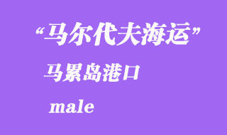馬爾代夫海運(yùn)港口:馬累島(male)港口