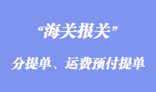 分提單、運(yùn)費(fèi)預(yù)付提單和運(yùn)費(fèi)到付提單