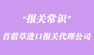 苜蓿草進(jìn)口報(bào)關(guān)代理公司
