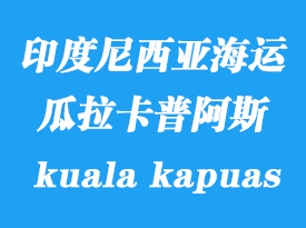印度尼西亞海運港口:瓜拉卡普阿斯(kuala kapuas)港口
